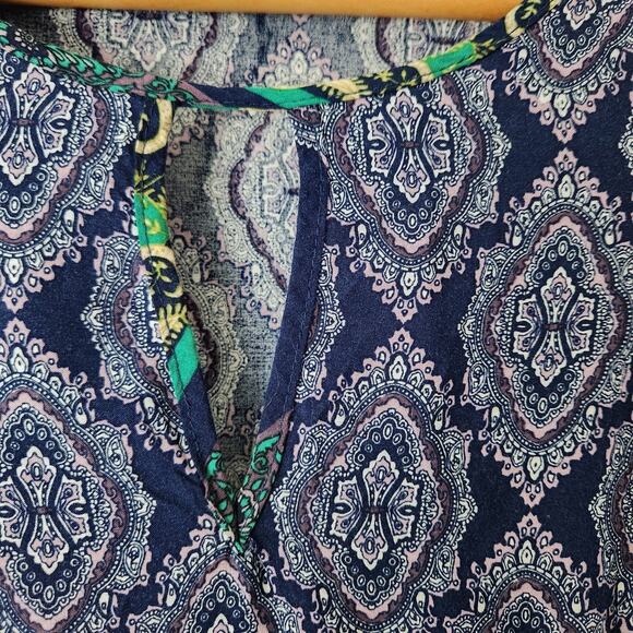 Umgee USA Size Small Peasant Boho Paisley Dress - Picture 5 of 9